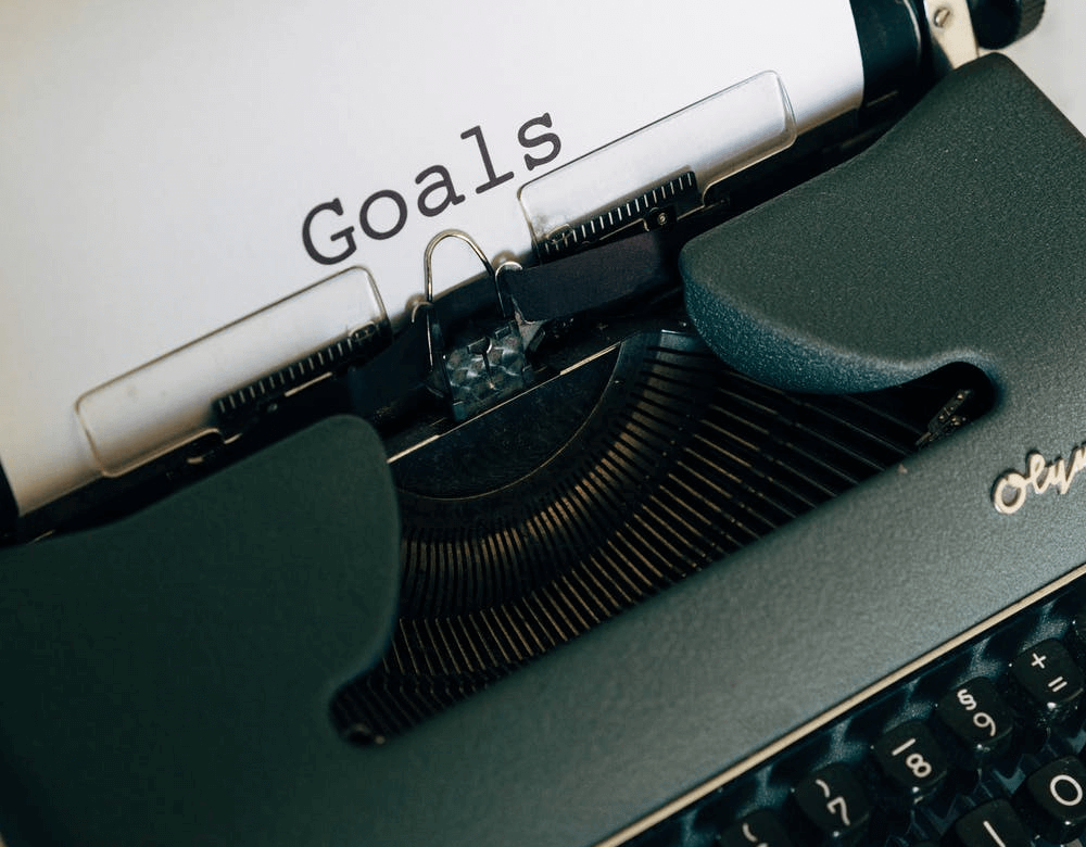 typewriter with goals