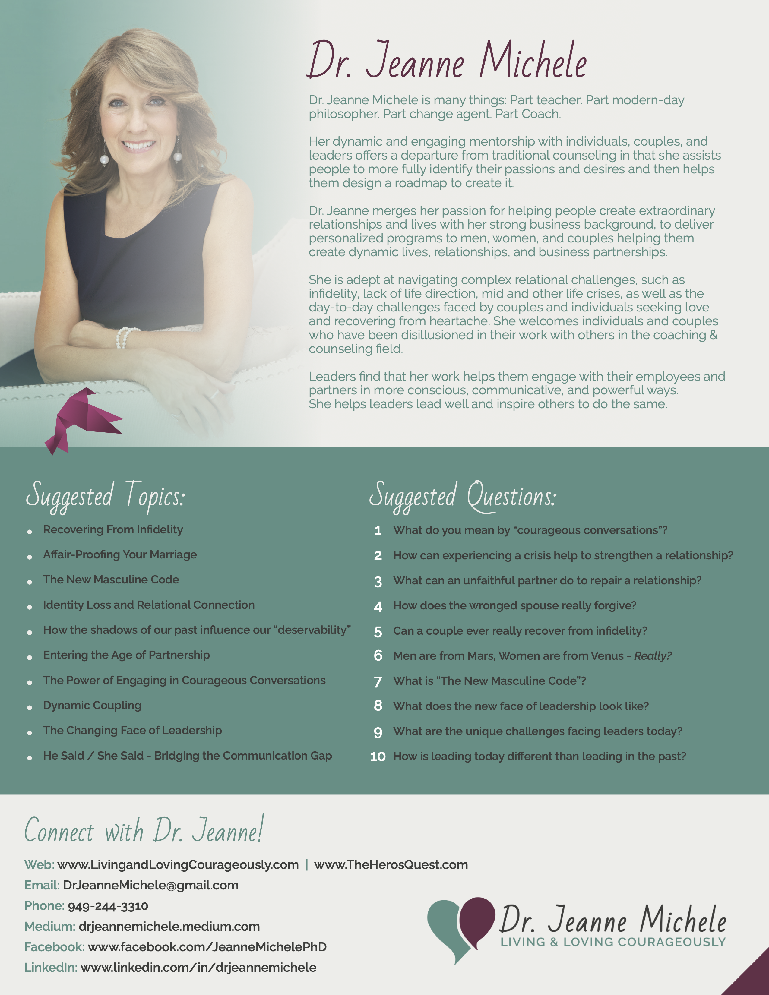 Dr Jeanne Michelle One Sheet